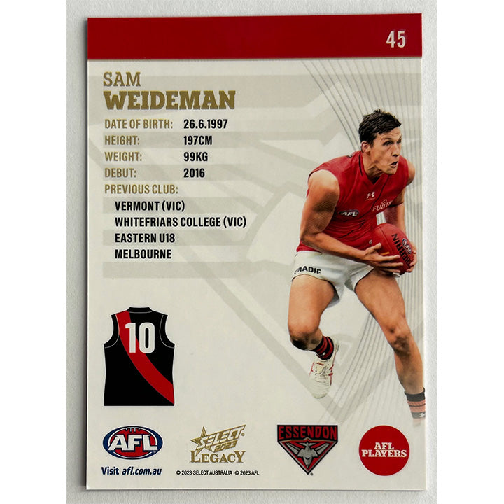 Select AFL 2023 Legacy - Single ESSENDON Cards (#38 - #46)