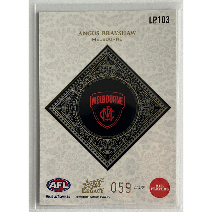Select AFL 2023 Legacy - ANGUS BRAYSHAW (MELBOURNE) Legacy+ LP103 #059/425