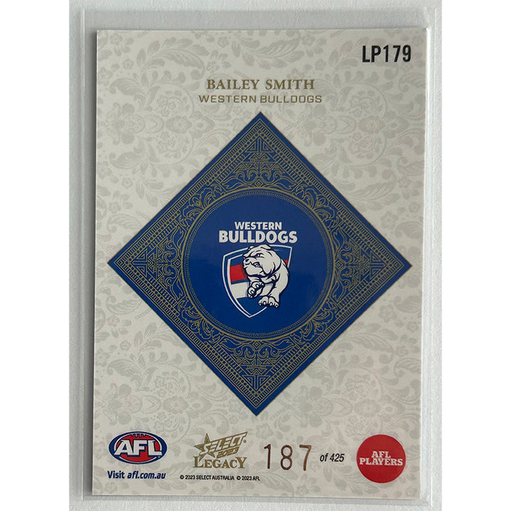 Select AFL 2023 Legacy - BAILEY SMITH (WESTERN BULLDOGS) Legacy+ LP179 #187/425