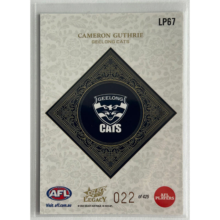 Select AFL 2023 Legacy - CAMERON GUTHRIE (GEELONG CATS) Legacy+ LP67 #022/425