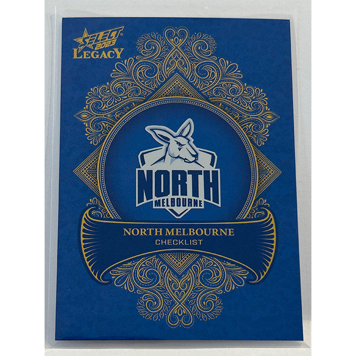 Select AFL 2023 Legacy - CHECKLIST (NORTH MELBOURNE) Legacy+ LP112 #391/425