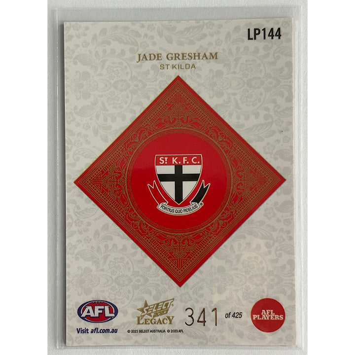 Select AFL 2023 Legacy - JADE GRESHAM (ST KILDA) Legacy+ LP144 #341/425