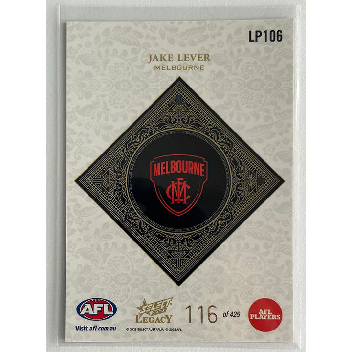 Select AFL 2023 Legacy - JAKE LEVER (MELBOURNE) Legacy+ LP106 #116/425