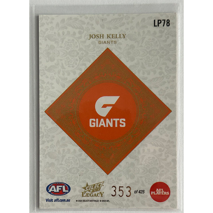 Select AFL 2023 Legacy - JOSH KELLY (GWS GIANTS) Legacy+ LP78 #353/425