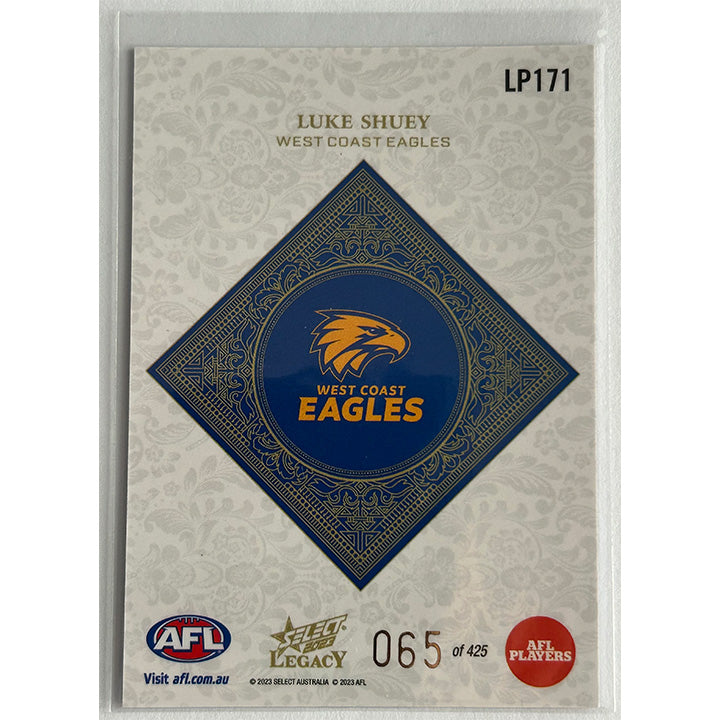 Select AFL 2023 Legacy - LUKE SHUEY (WEST COAST EAGLES) Legacy+ LP171 #065/425