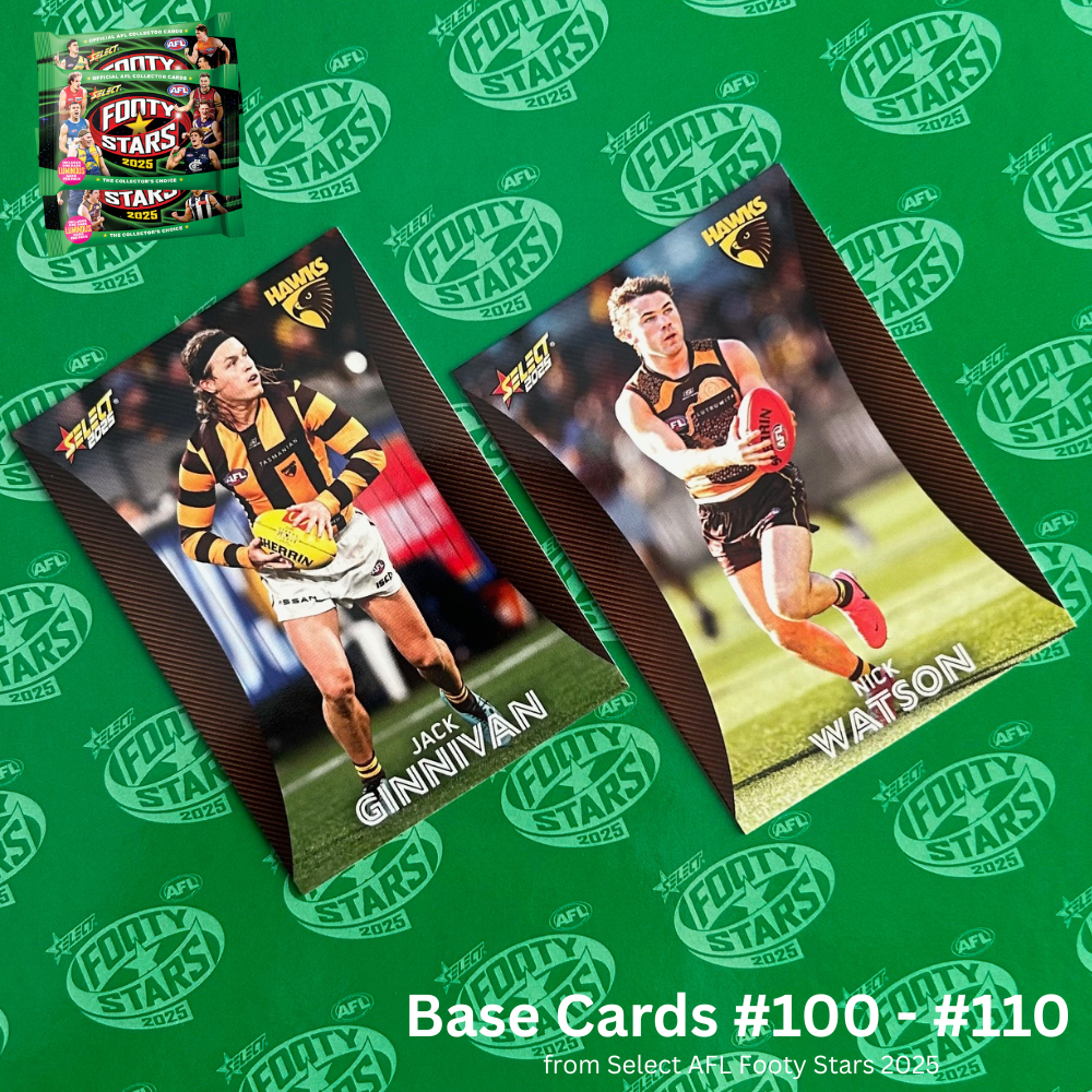 Select AFL 2025 Footy Stars - HAWTHORN Base Cards (#100 - #110) BUY 4 GET 2 FREE