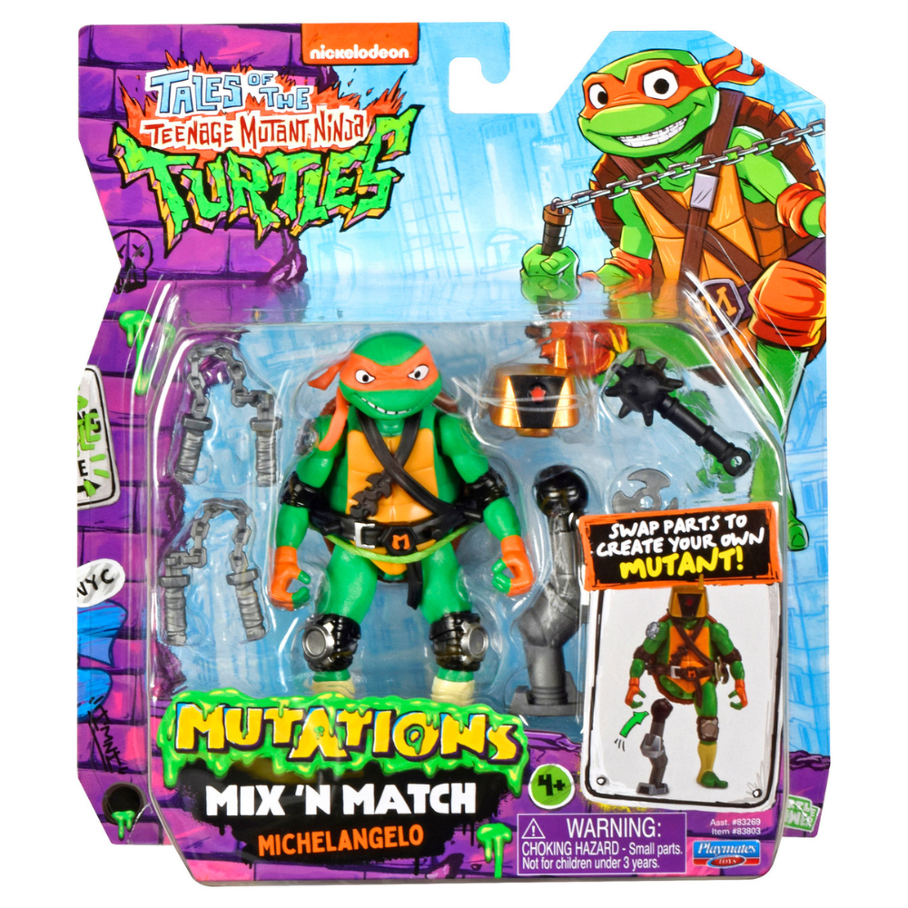 Tales of the Teenage Mutant Ninja Turtles - MICHAELANGELO Mutations Mix n Match Action Figure