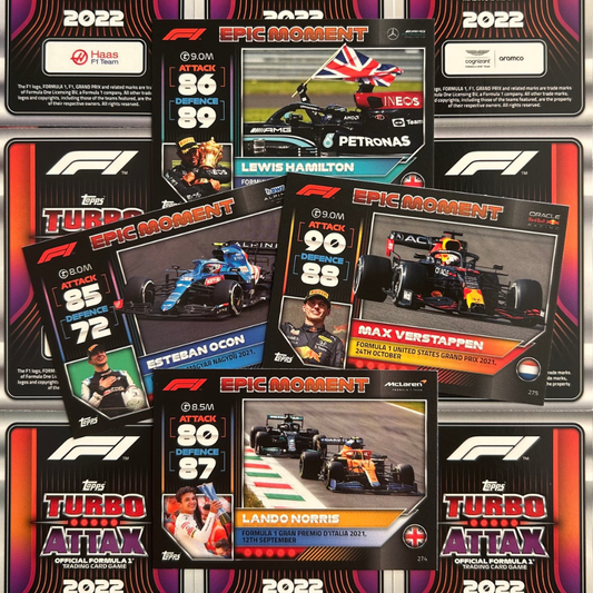 Topps F1 Turbo Attax 2022 - Single F1 EPIC MOMENTS 2021 Cards (#260 - #279)