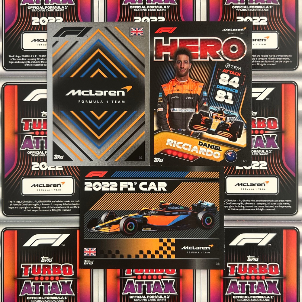Topps F1 Turbo Attax 2022 - Single McLAREN F1 TEAM Cards (#37 - #45)