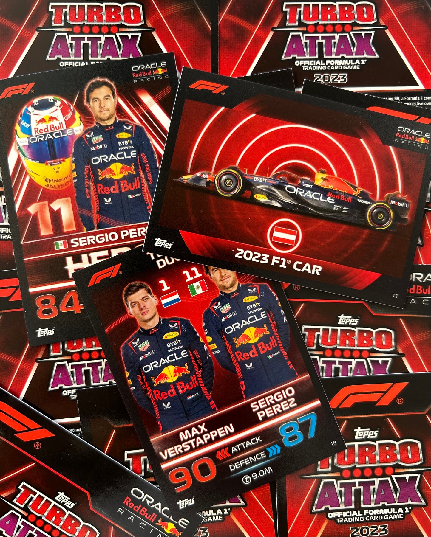 Topps F1 Turbo Attax 2023 - Single ORACLE RED BULL Cards (#10 - #18)