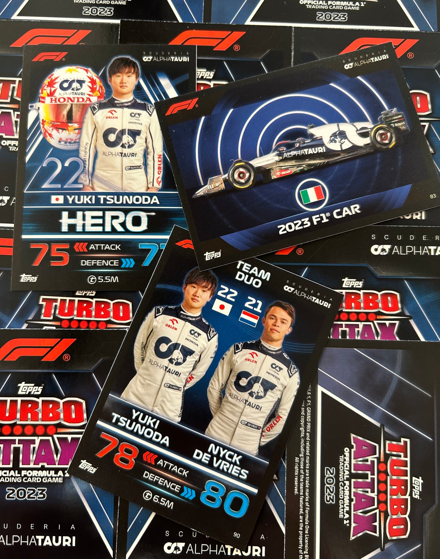 Topps F1 Turbo Attax 2023 - Single SCUDERIA ALPHATAURI Cards (#82 - #90)