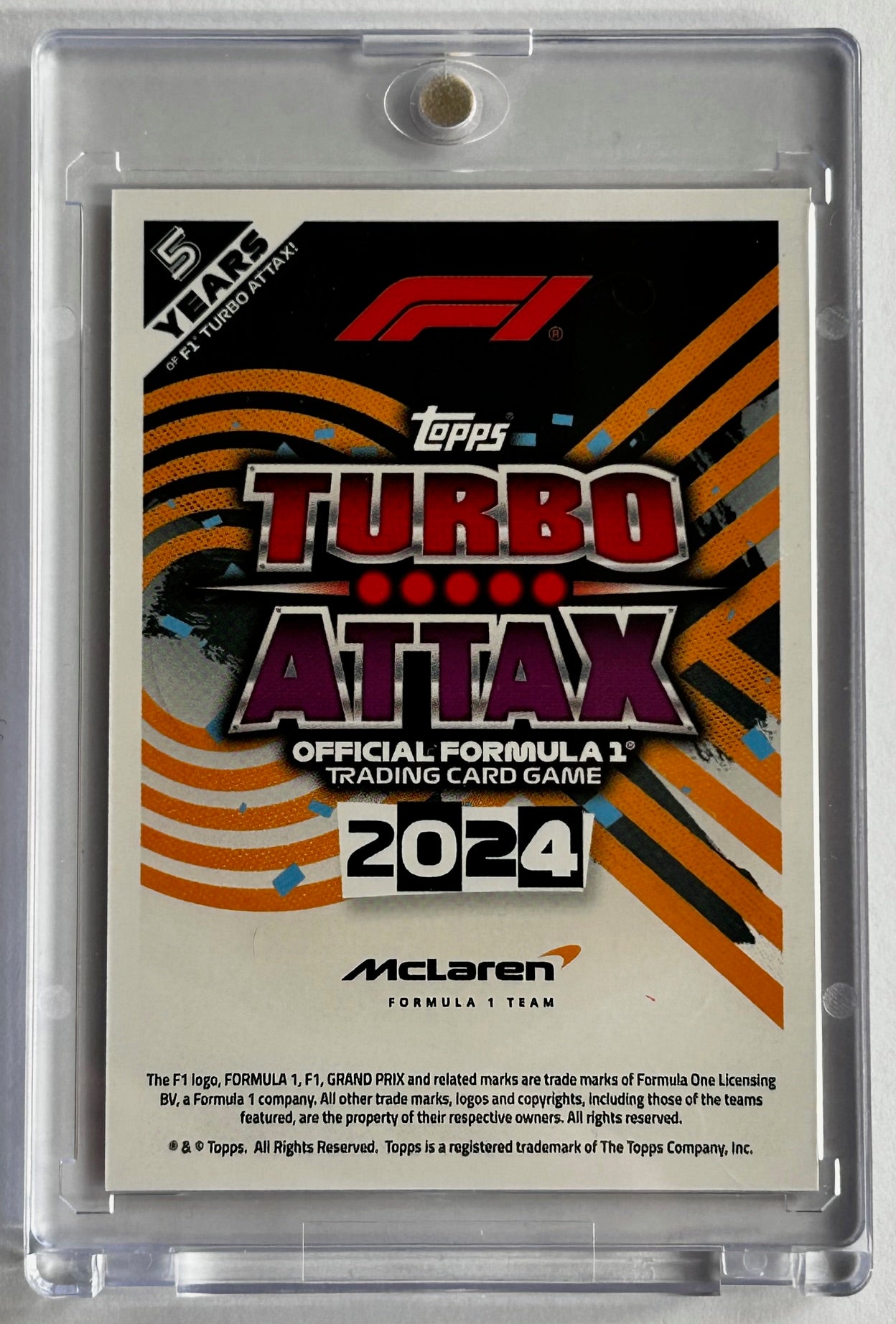 Topps F1 Turbo Attax 2024 - ANDREA STELLA (McLAREN) Principal Topps Awards #307 Wood Parallel *#3 of 5 printed*
