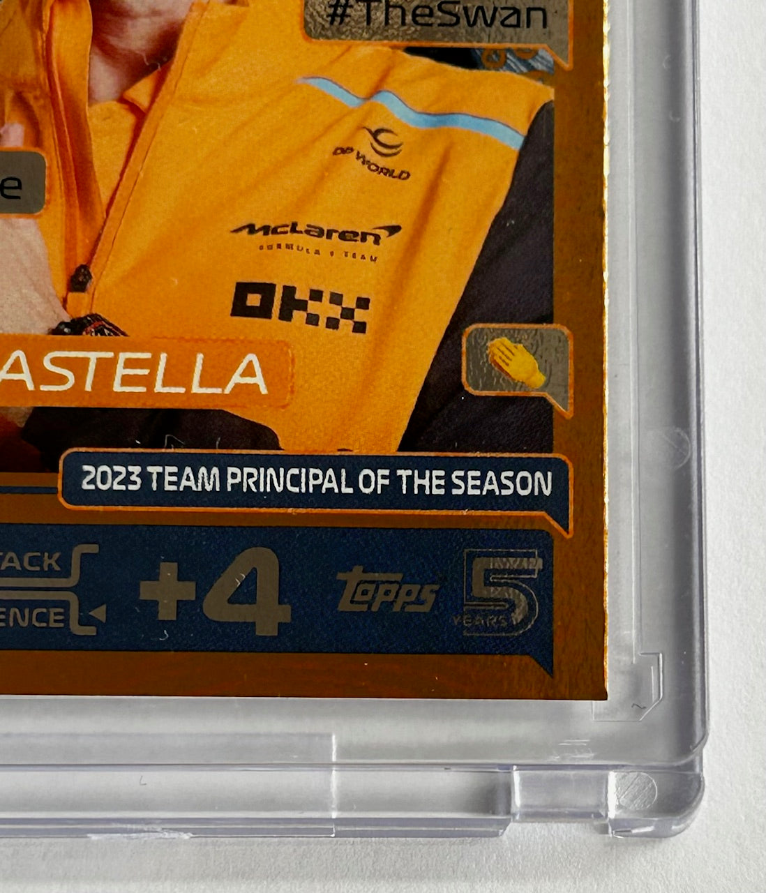 Topps F1 Turbo Attax 2024 - ANDREA STELLA (McLAREN) Principal Topps Awards #307 Wood Parallel *#3 of 5 printed*