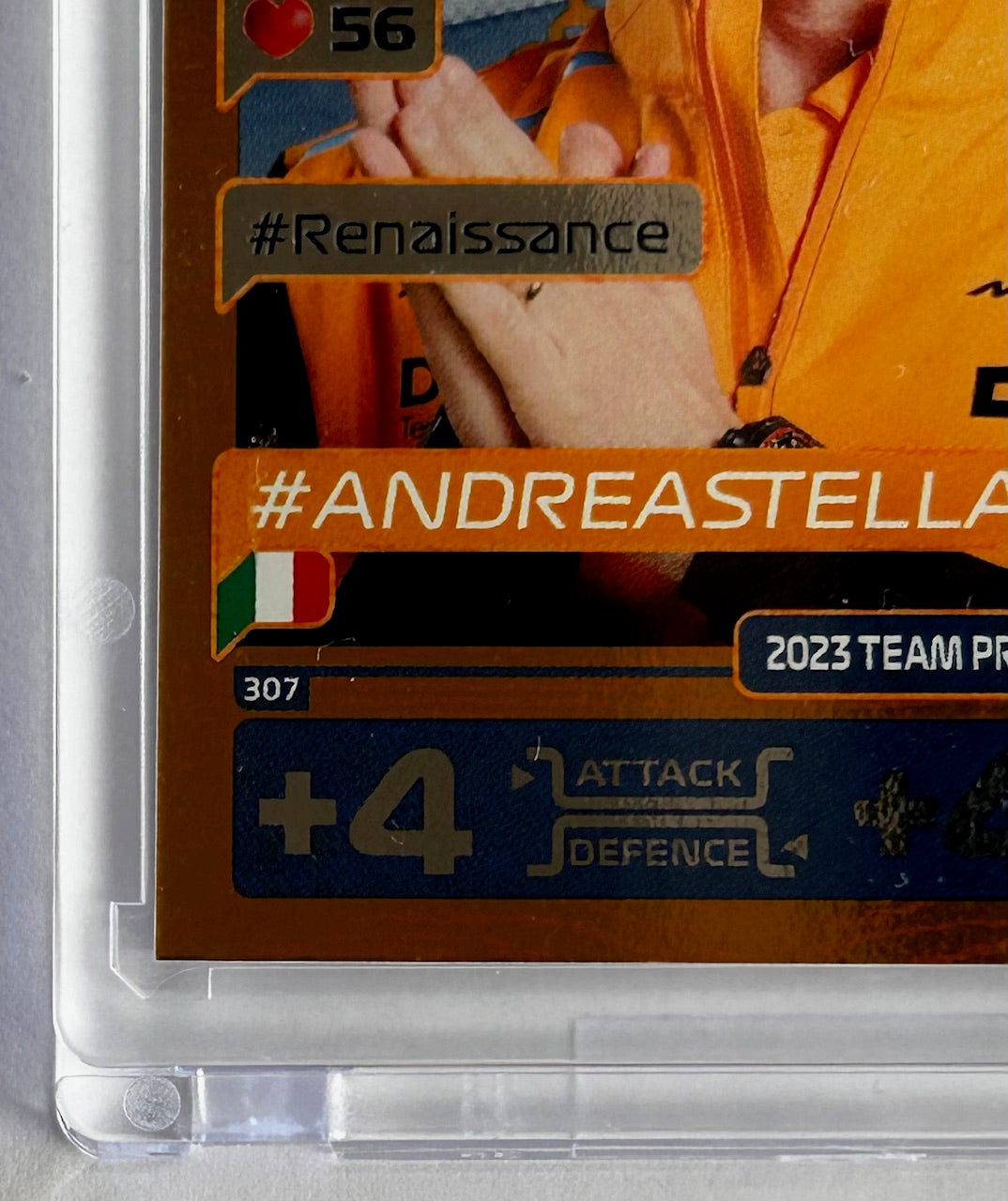 Topps F1 Turbo Attax 2024 - ANDREA STELLA (McLAREN) Principal Topps Awards #307 Wood Parallel *#3 of 5 printed*