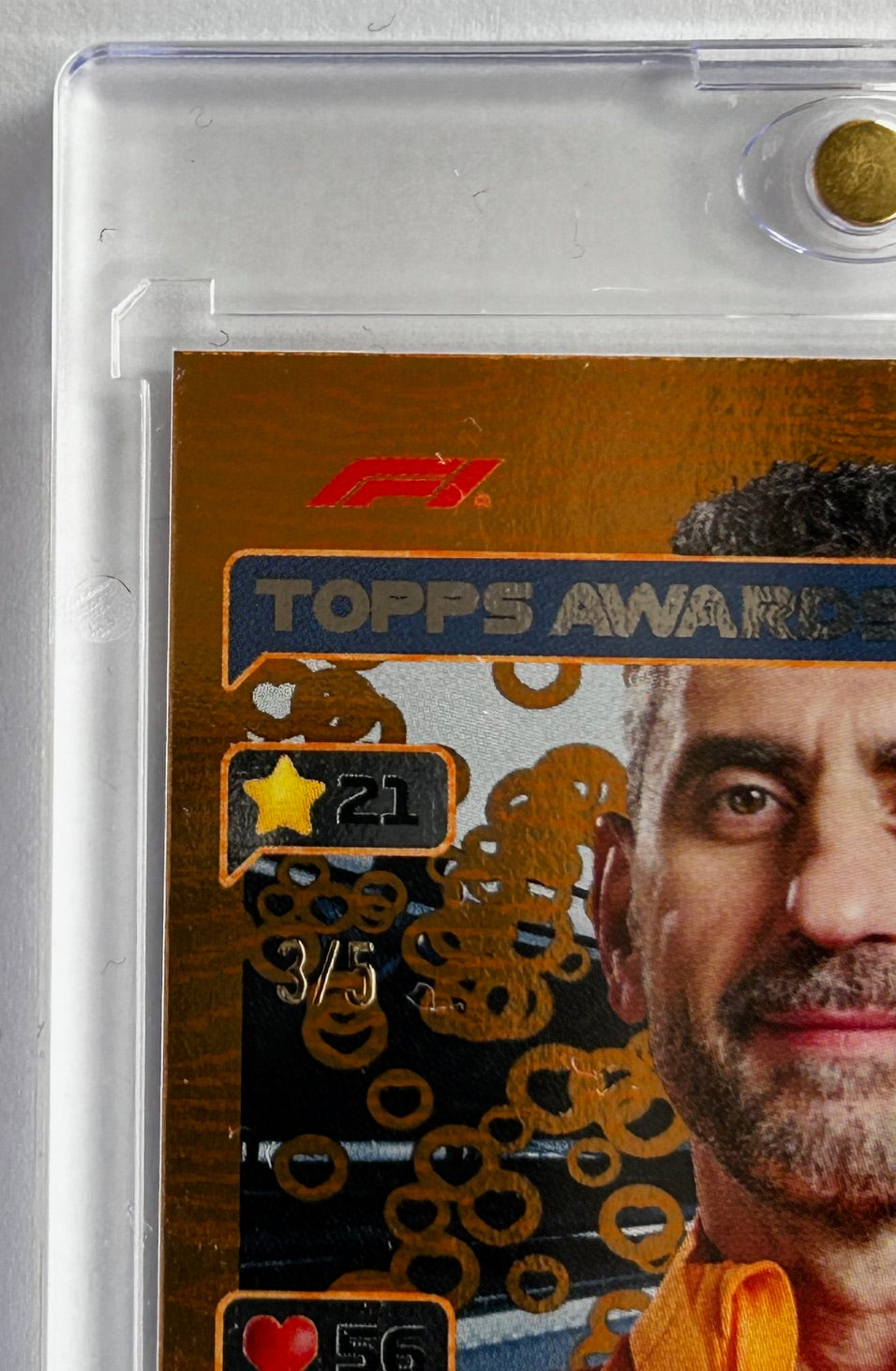 Topps F1 Turbo Attax 2024 - ANDREA STELLA (McLAREN) Principal Topps Awards #307 Wood Parallel *#3 of 5 printed*