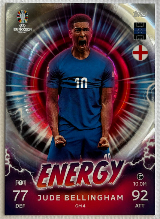 Topps Match Attax UEFA EURO 2024 - BELLINGHAM (ENGLAND) Energy GM4