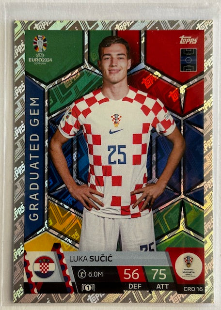 Topps Match Attax UEFA EURO 2024 - SUCIC (CROATIA) Graduated Gem CRO16
