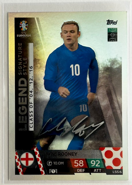 Topps Match Attax UEFA EURO 2024 - ROONEY (ENGLAND) Legend Signature Style LSS6