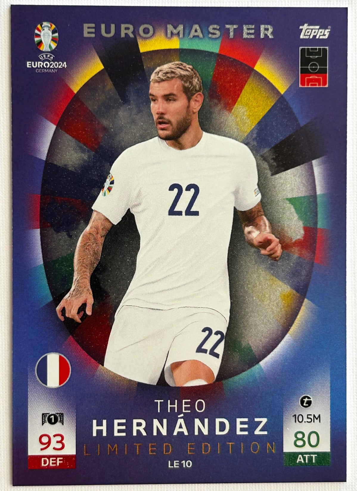 Topps Match Attax UEFA EURO 2024 - HERNANDEZ (FRANCE) Euro Master Limited Edition LE10
