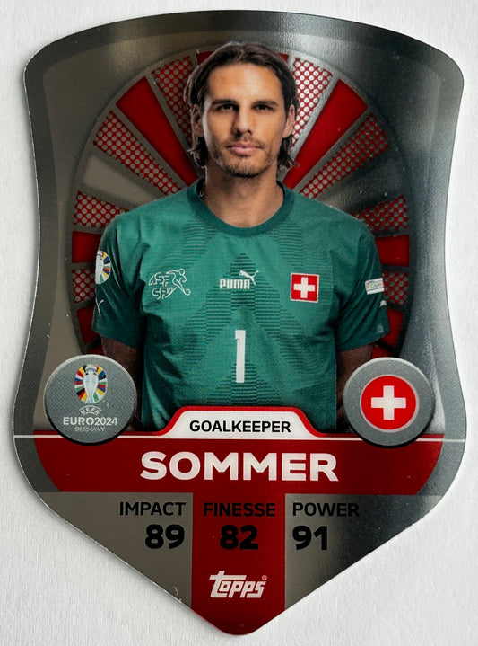 Topps Match Attax UEFA EURO 2024 - SOMMER (SWITZERLAND) Chrome Shield SC9