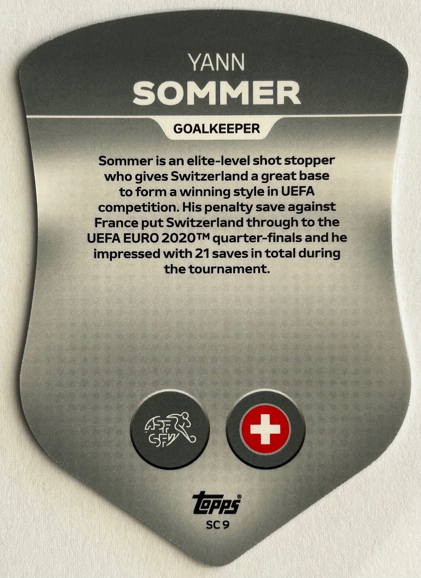 Topps Match Attax UEFA EURO 2024 - SOMMER (SWITZERLAND) Chrome Shield SC9