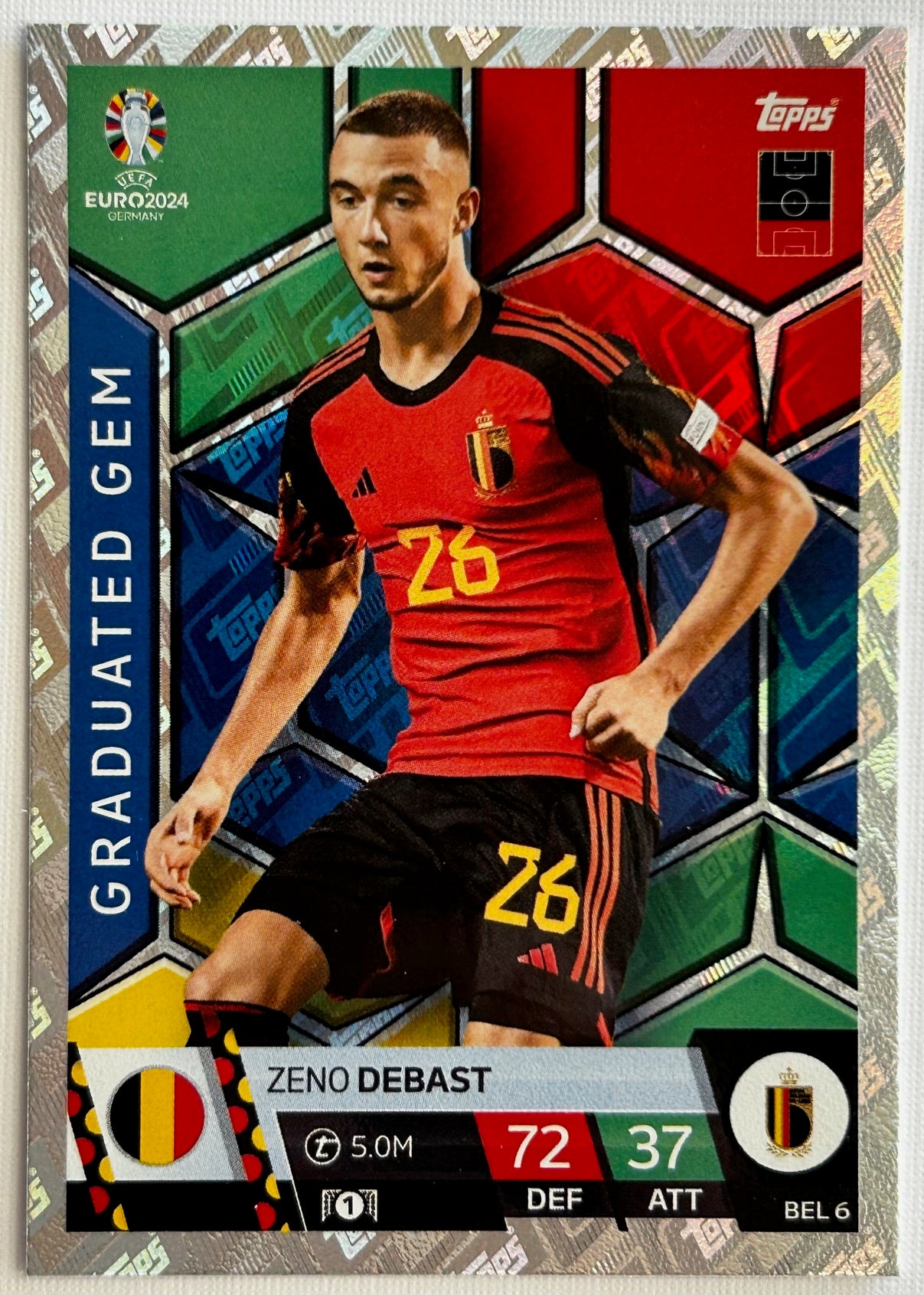 Topps Match Attax UEFA EURO 2024 - DEBAST (BELGIUM) Graduated Gem BEL6