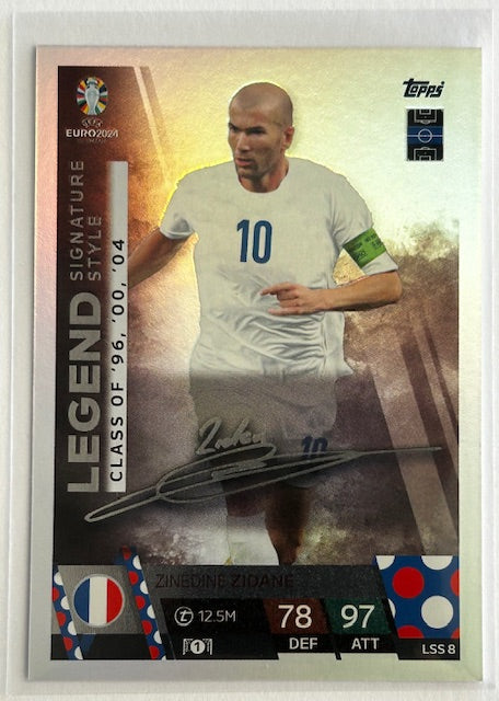 Topps Match Attax UEFA EURO 2024 - ZIDANE (FRANCE) Legend Signature Style LSS8