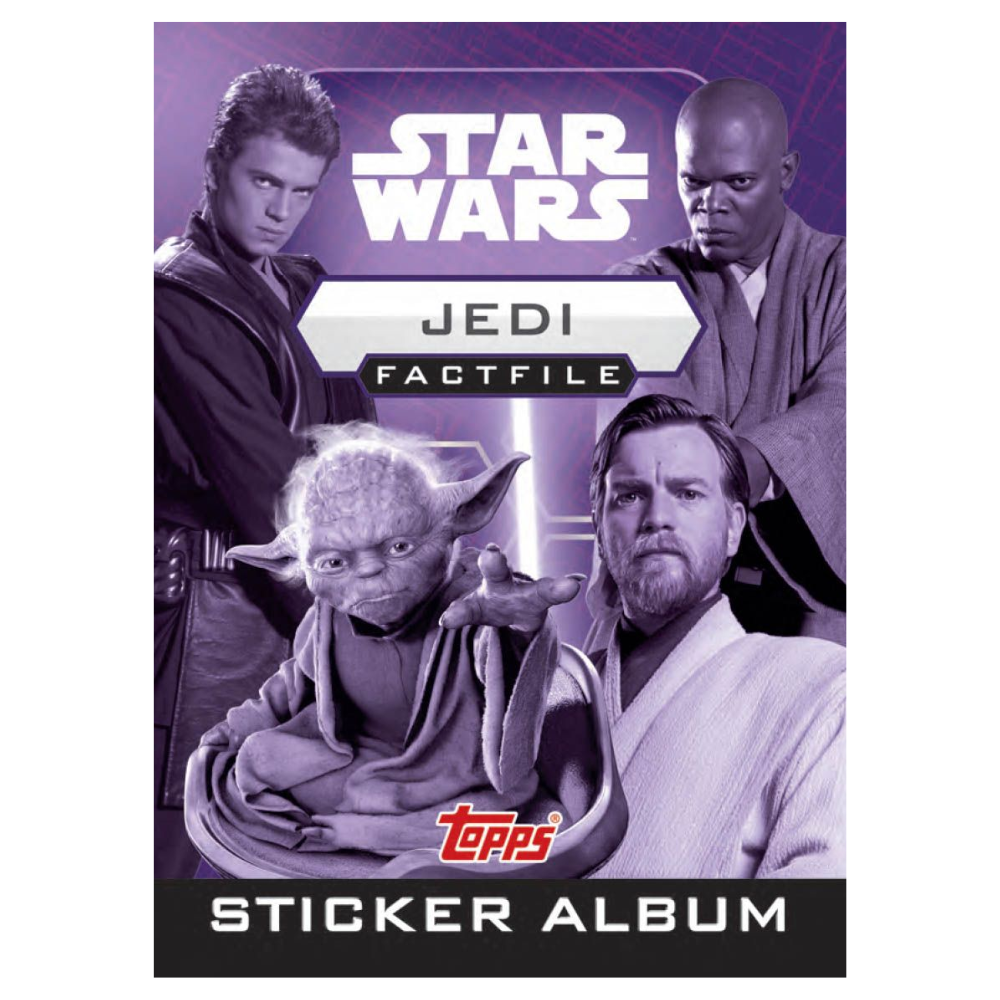 Topps UK Star Wars Factfiles (2020) Sticker Collection - JEDI SET #4 Sticker Album & 60 Stickers