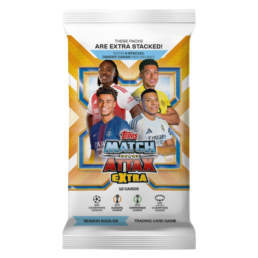 Topps UCC Match Attax Extra 2025-26 - PACKET OF 12 TRADING CARDS