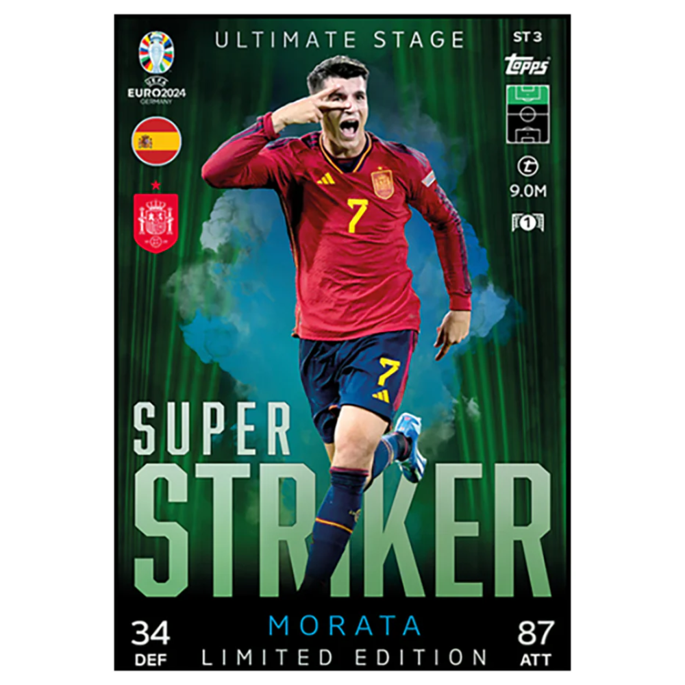 Topps UEFA EURO 2024 Match Attax - Super Strikers Booster Tin #3 (including 31 Cards)