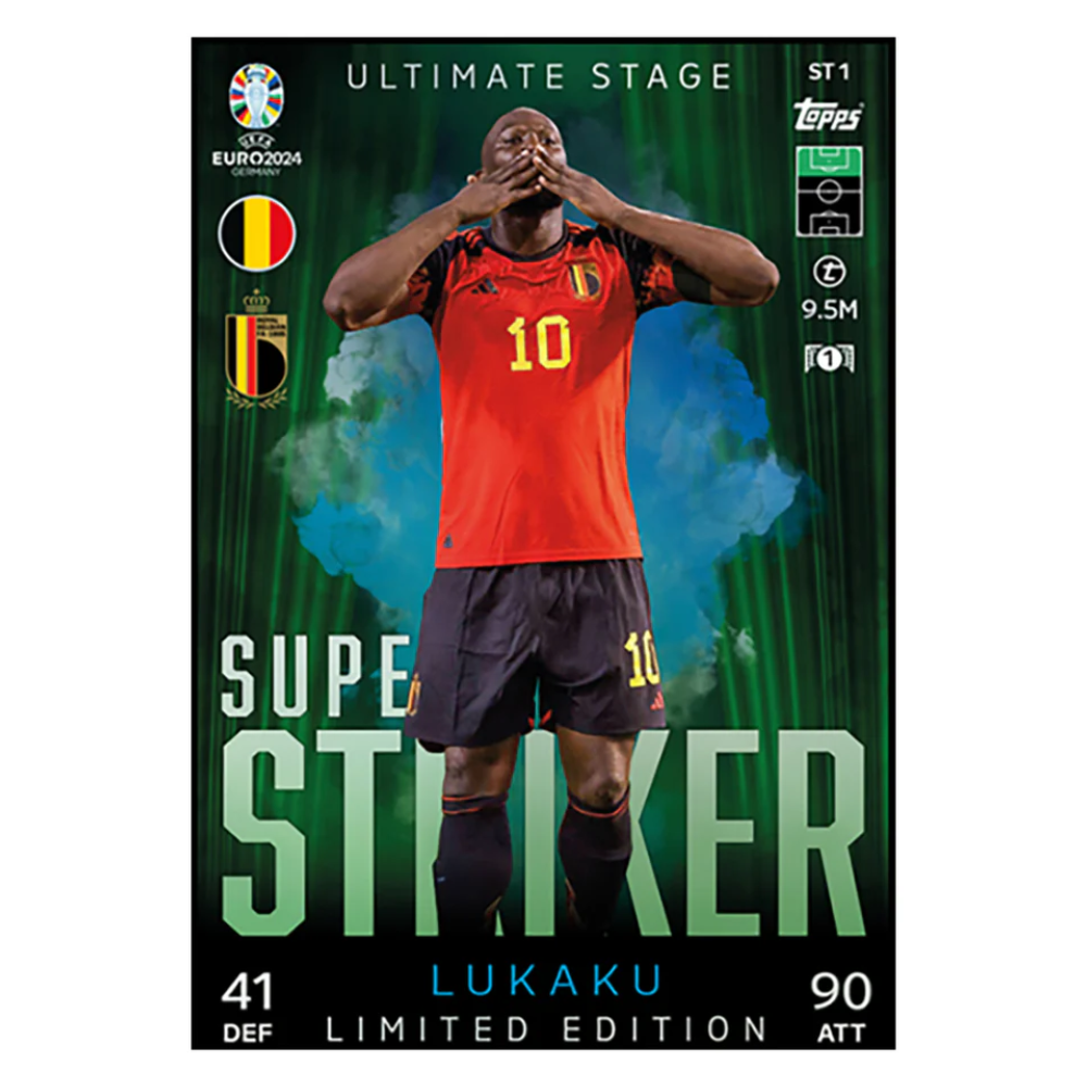 Topps UEFA EURO 2024 Match Attax - Super Strikers Booster Tin #3 (including 31 Cards)