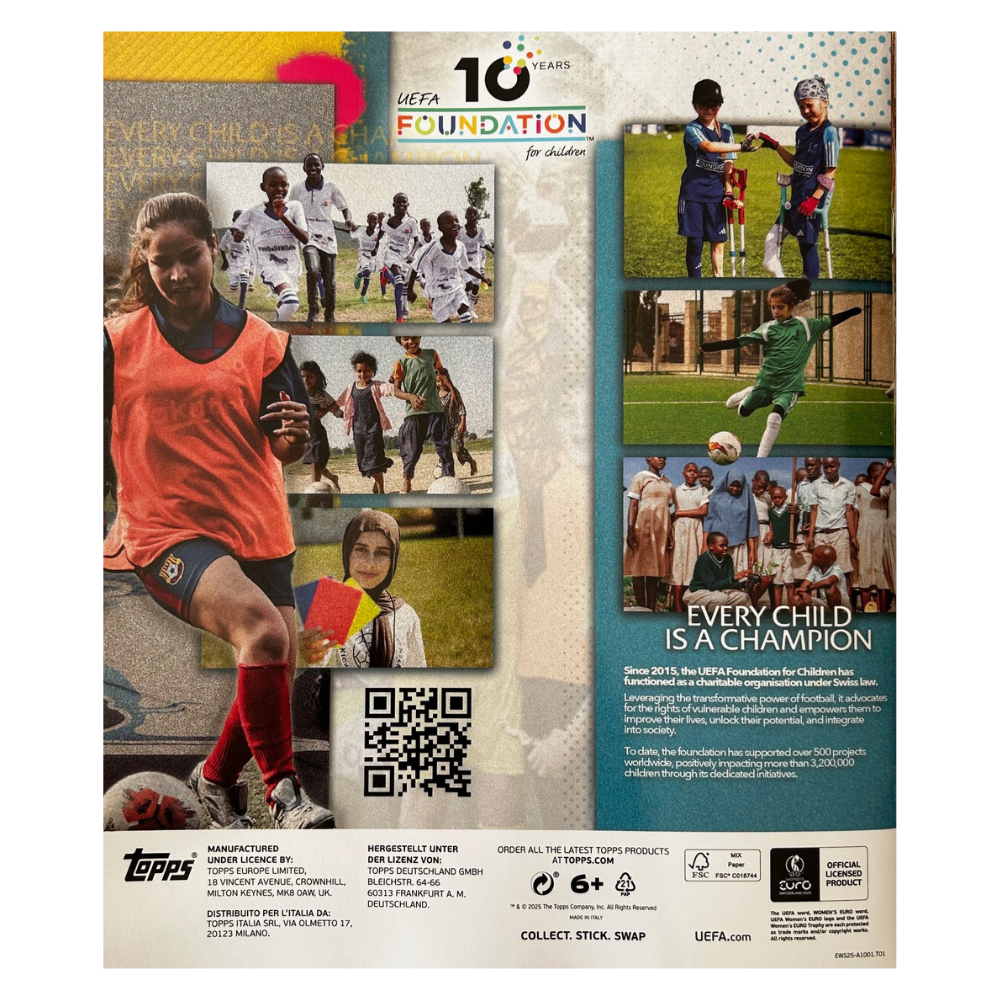 Topps UEFA Women's EURO 2025 Sticker Collection - Sticker Album with 6 Stickers