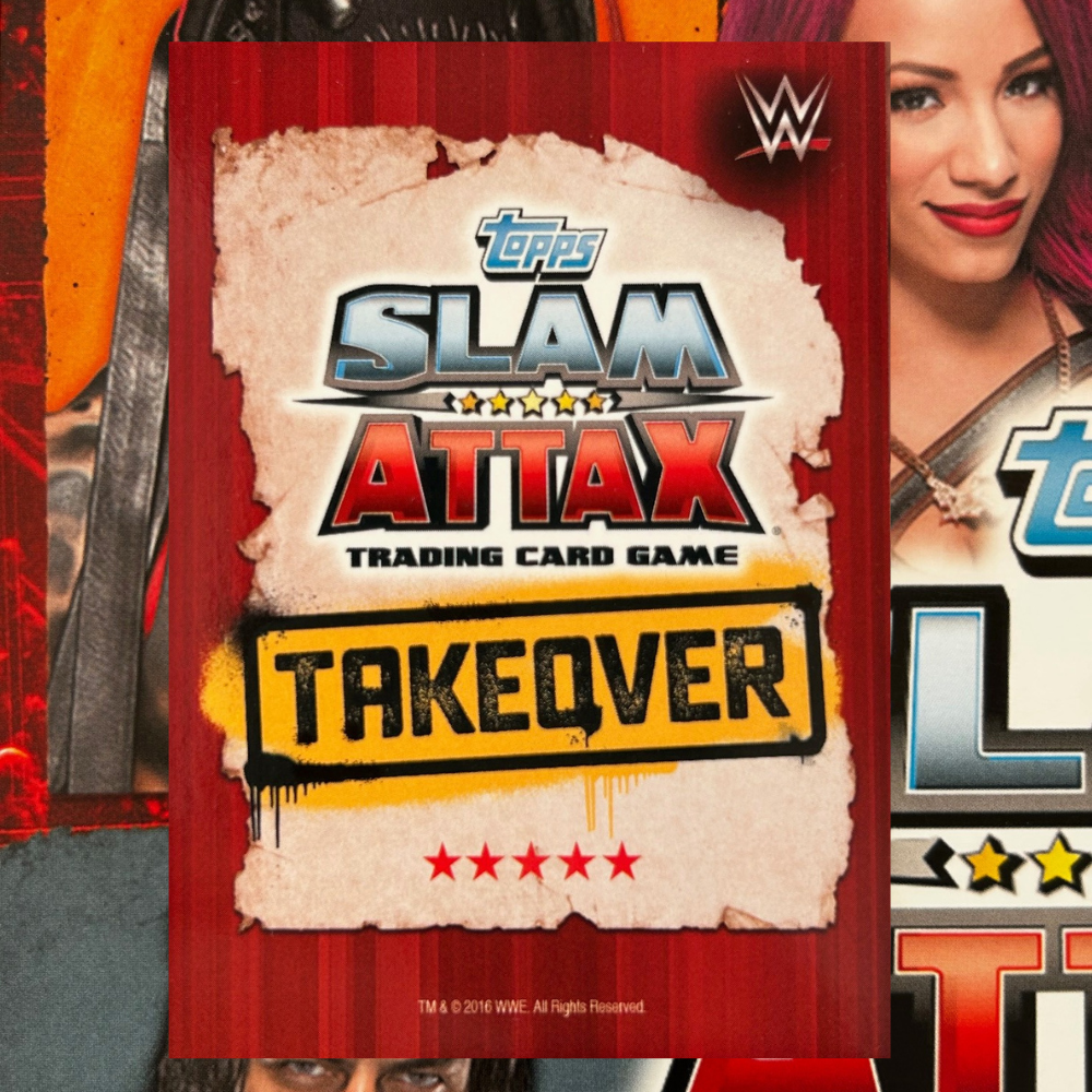 2016 Topps UK WWE Slam Attax Takeover - BROCK LESNAR VS DEAN AMBROSE Limited Edition #LESA