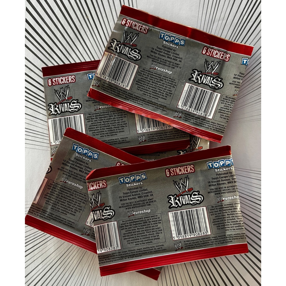 Topps WWE Rivals (2009) Sticker Collection - Set of 5 Sticker Packet Variants