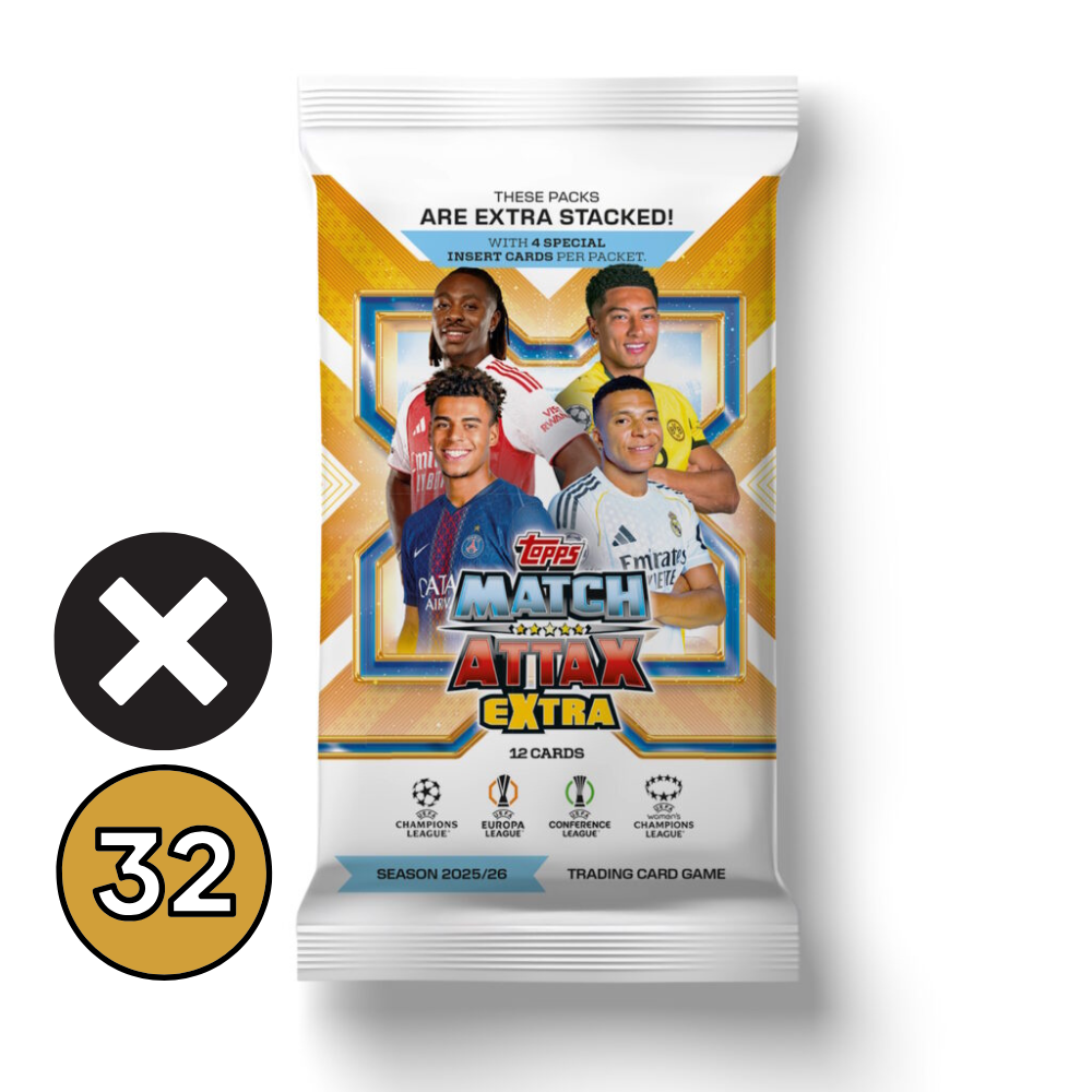 Topps UCC Match Attax Extra 2025-26 - FULL BOX OF 32 PACKETS (384 Cards)