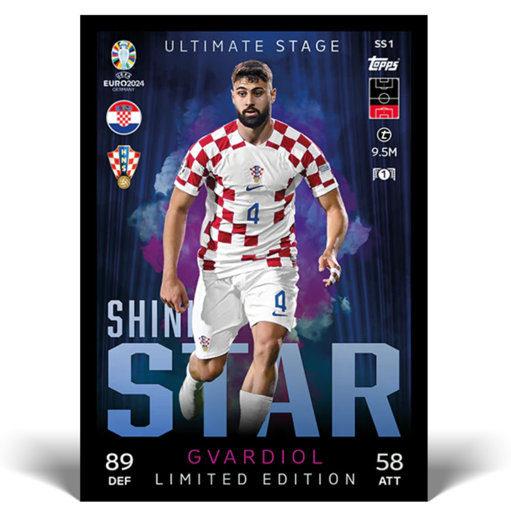 Topps UEFA EURO 2024 Match Attax - Shining Stars Booster Tin #2 (including 31 Cards)