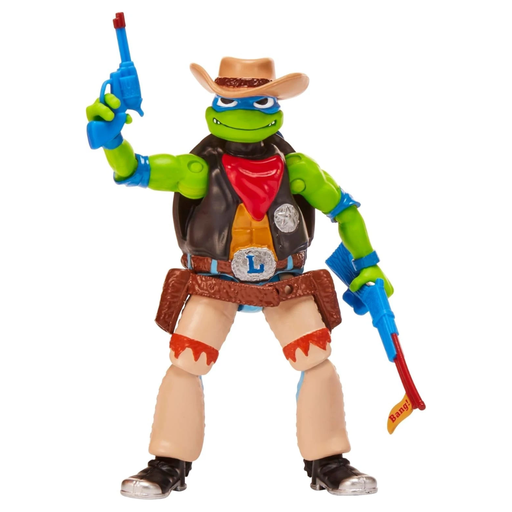nickelodeon Teenage Mutant Ninja Turtles Mutant Mayhem - COWBOY LEO 4.5" Action Figure