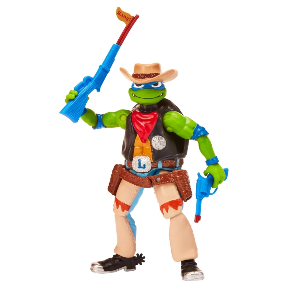 nickelodeon Teenage Mutant Ninja Turtles Mutant Mayhem - COWBOY LEO 4.5" Action Figure