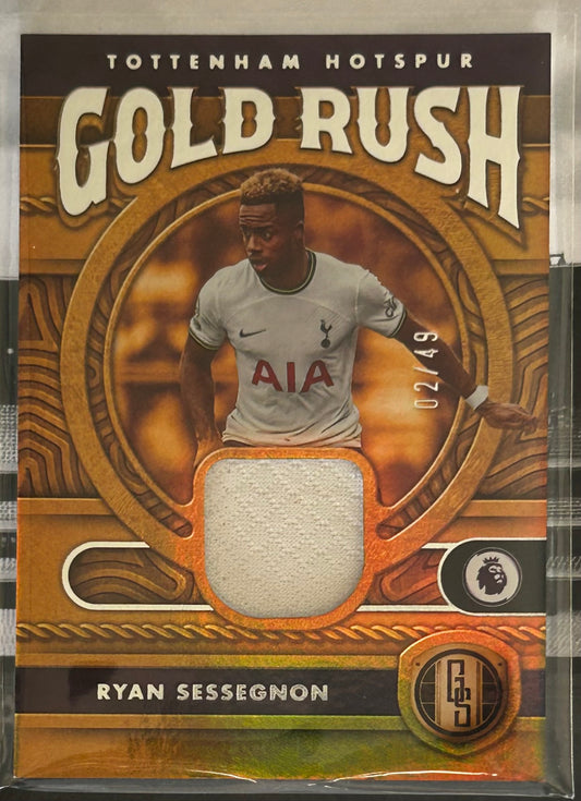 2022-23 Panini Chronicles Gold Standard Premier League Soccer - RYAN SESSEGNON (TOTTENHAM) Gold Rush Patch GR-RSG /49