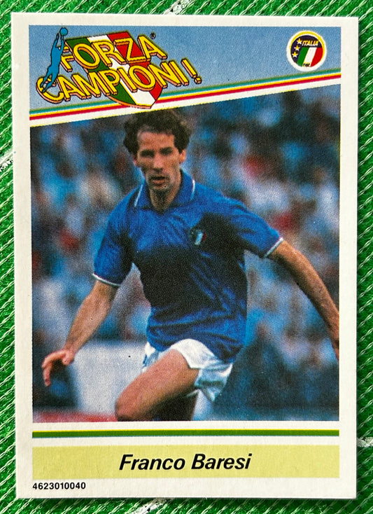 Tonka Forza Campioni Collector Card - FRANCO BARESI (ITALY) 1989 Release