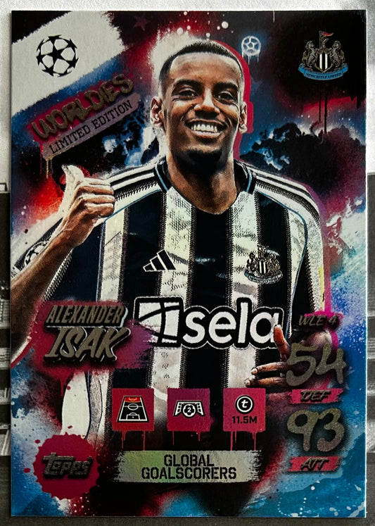 2025-26 Topps UCC Match Attax - ALEXANDER ISAK (NEWCASTLE UNITED) Worldies Limited Edition WLE4