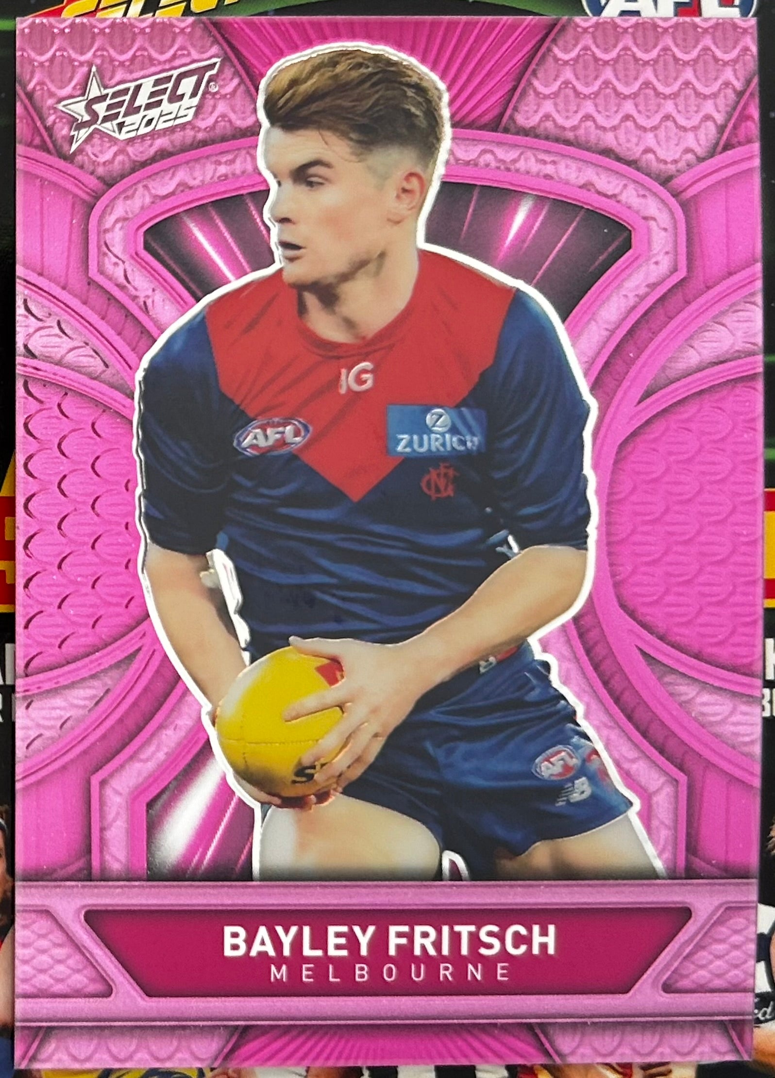 Afl Pink Ribbin Select AFL 2025 Footy Stars - BAYLEY FRITSCH (MELBOURNE) Pink Dragon S ...