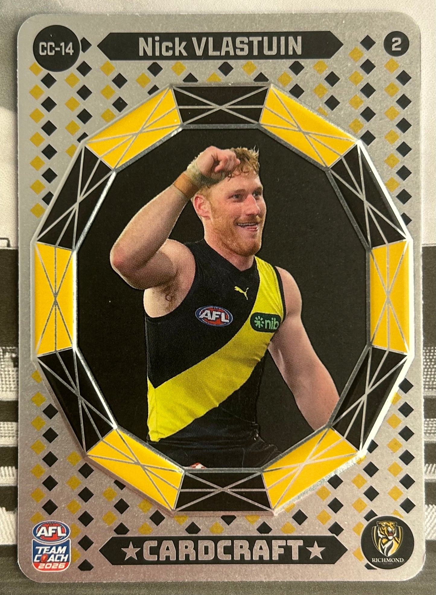 AFL Teamcoach 2026 - NICK VLASTUIN (RICHMOND TIGERS) Silver Card Craft CC-14 #2