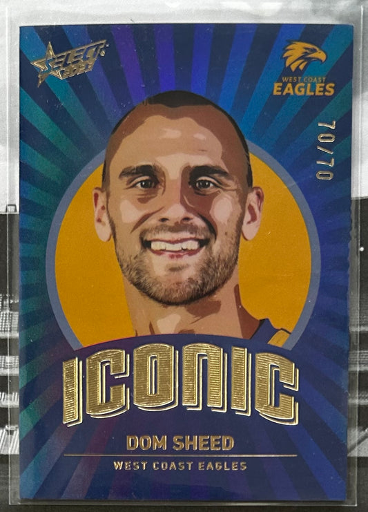 Select AFL Footy Stars 2023 - DOM SHEED (WEST COAST EAGLES) Iconic IC68 /70
