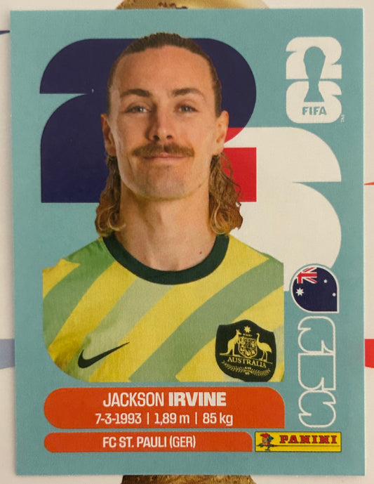 Panini FIFA World Cup 2026 Official Sticker Collection - JACKSON IRVINE (AUSTRALIA) AUS11