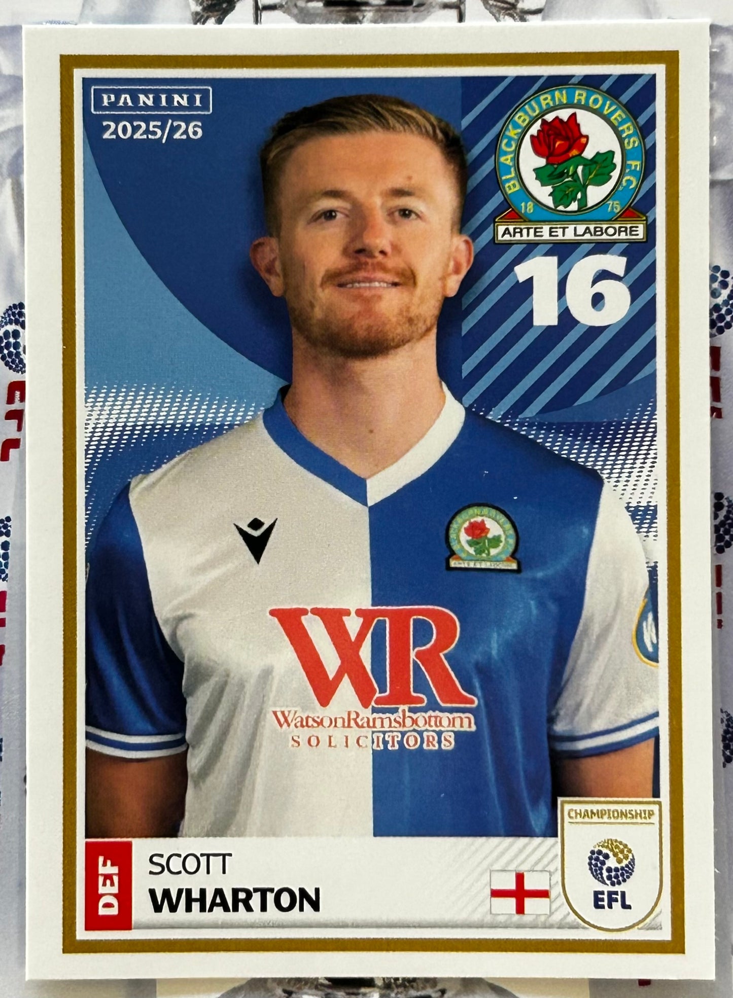 Panini EFL 2025-26 Sticker Collection - Single BLACKBURN ROVERS Stickers (#35 - #52)