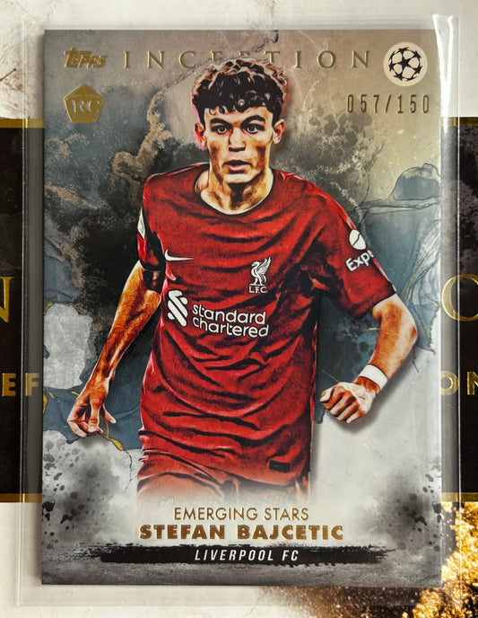 Topps UEFA Inception 2023 - STEFAN BAJCETIC (LIVERPOOL) Rookie RC Silver Parallel /150