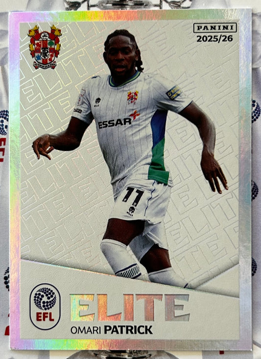 Panini EFL 2025-26 Sticker Collection - OMARI PATRICK (TRANMERE ROVERS) Elite #256