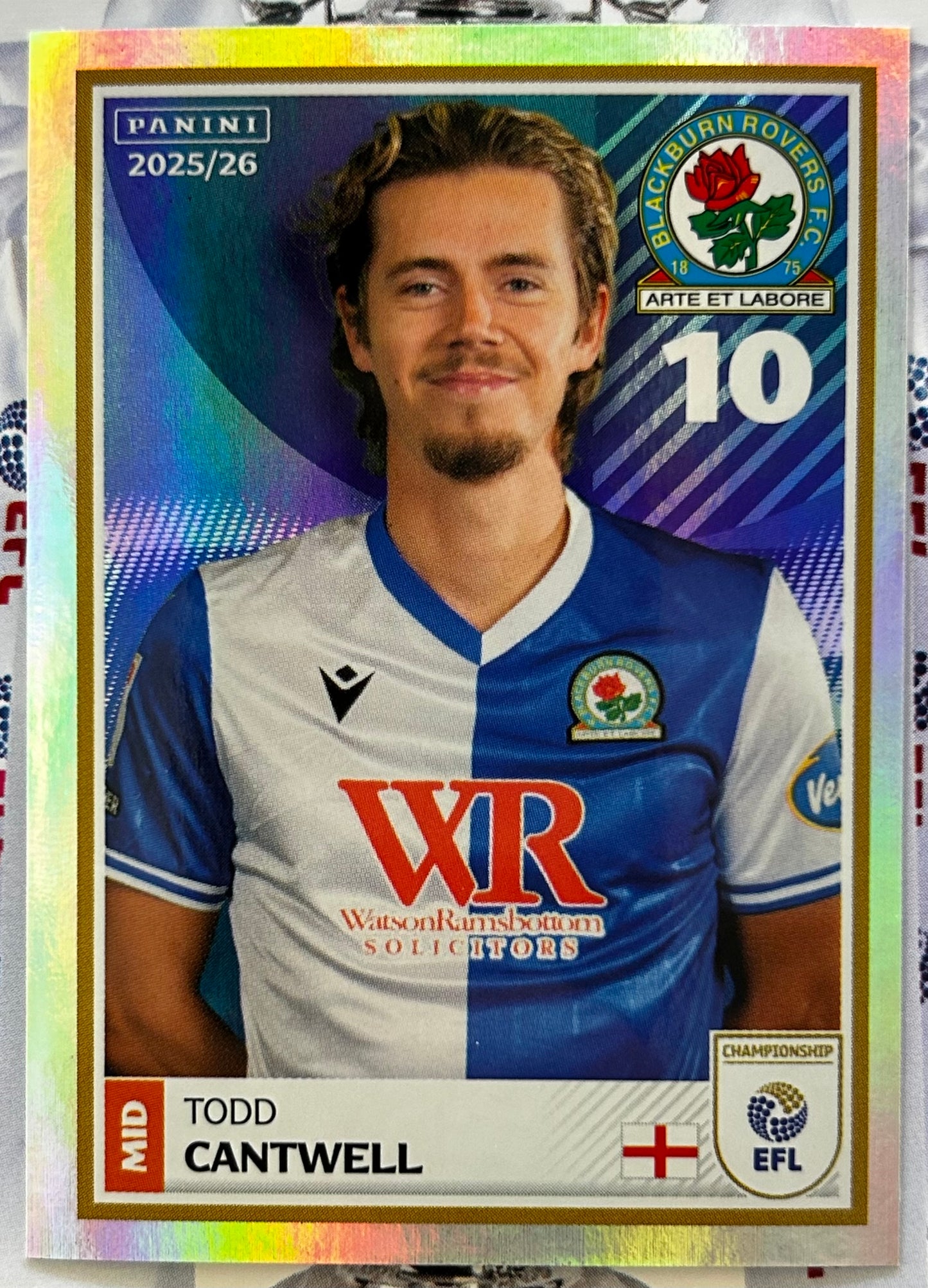 Panini EFL 2025-26 Sticker Collection - Single BLACKBURN ROVERS Stickers (#35 - #52)