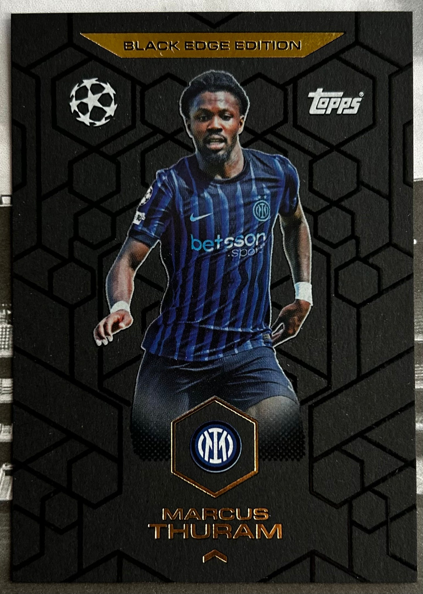 2025-26 Topps UCC Match Attax - MARCUS THURAM (INTER MILAN) Black Edge BE9